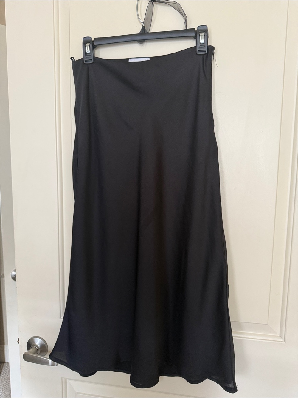 Classic Black A-Line Midi Skirt